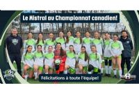 Le Mistral de Sherbrooke représentera le Québec au Championnat canadien 2026